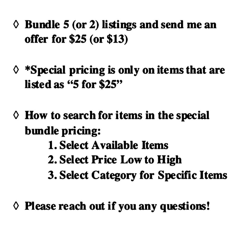 5 FOR $25 - Picture 2 of 3